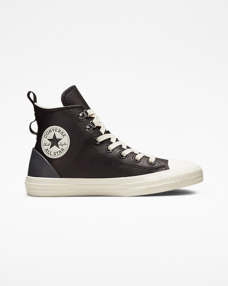 Zapatillas Altas Converse Chuck Taylor All Star Cuero Hike Mujer Negras | PE 84LE0P